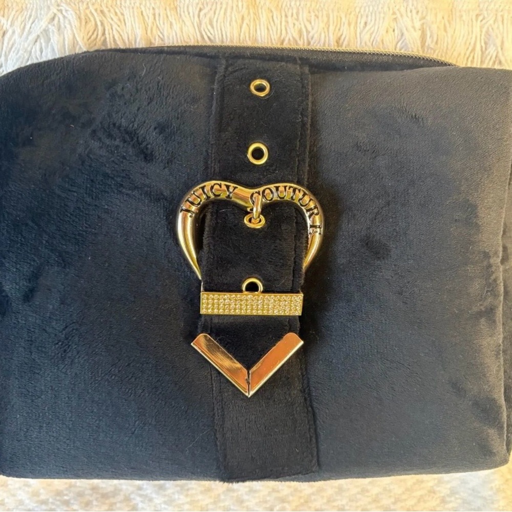 Juicy Couture Black Velvet Makeup Bag